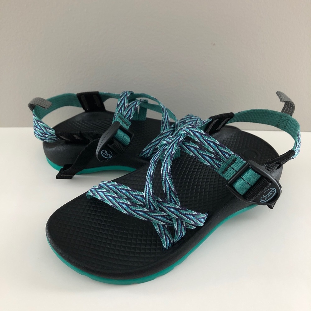 Chaco Black & Teal Strappy Sandals
